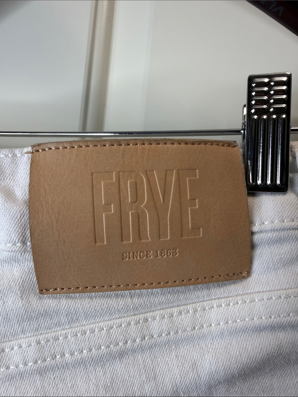 FRYE White High-Rise Straight Leg Denim Jeans 8/29 - Picture 7 of 8